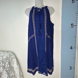 YA Los Angeles Blue Sleeveless Lace‎ Dress Medium